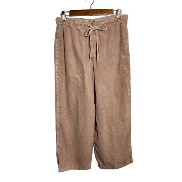 Earth Creations Hemp Organic Cotton Wide Leg Cropped Pants USA Made - Picture 1 of 11